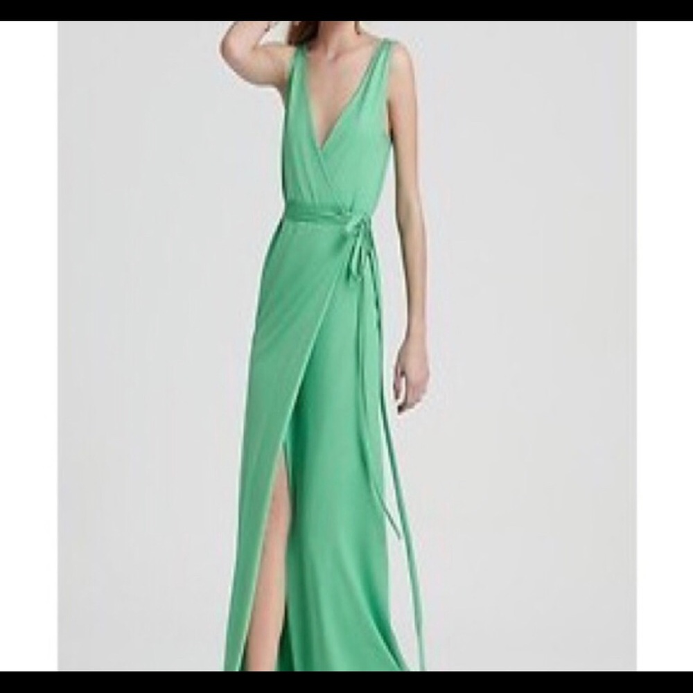 DVF Yazhi Sleeveless Wrap Maxi Dress